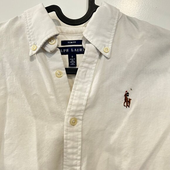 Slim Fit Knit Cotton Oxford Shirt - Picture 3 of 7